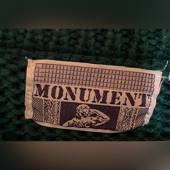 Monument  Vintage knit Sweater Crewneck Knitwear men’s 100% acrylic Large - Picture 8 of 8